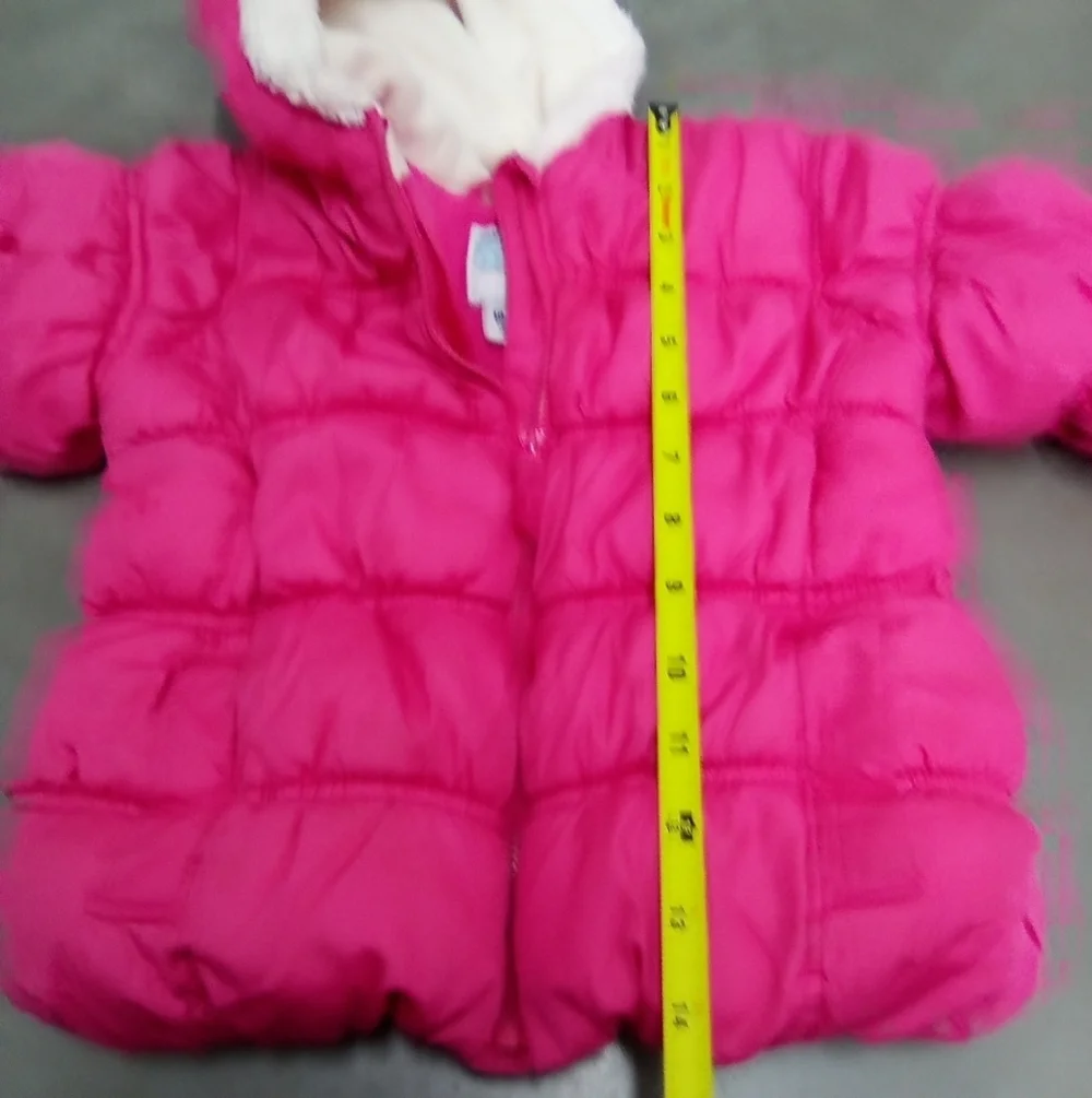 Old Navy Pink Puffer Jacket with Hood